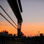 Sunset in the pitlane