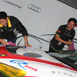 The Team's new assistants!Friday Free Practice - Intercontinental Le Mans Cup - Zhuhai, China. Nov. 5th 2010. © Jay Ashton / United Autosports