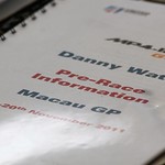 Each driver gets an information pack pre-and post race event